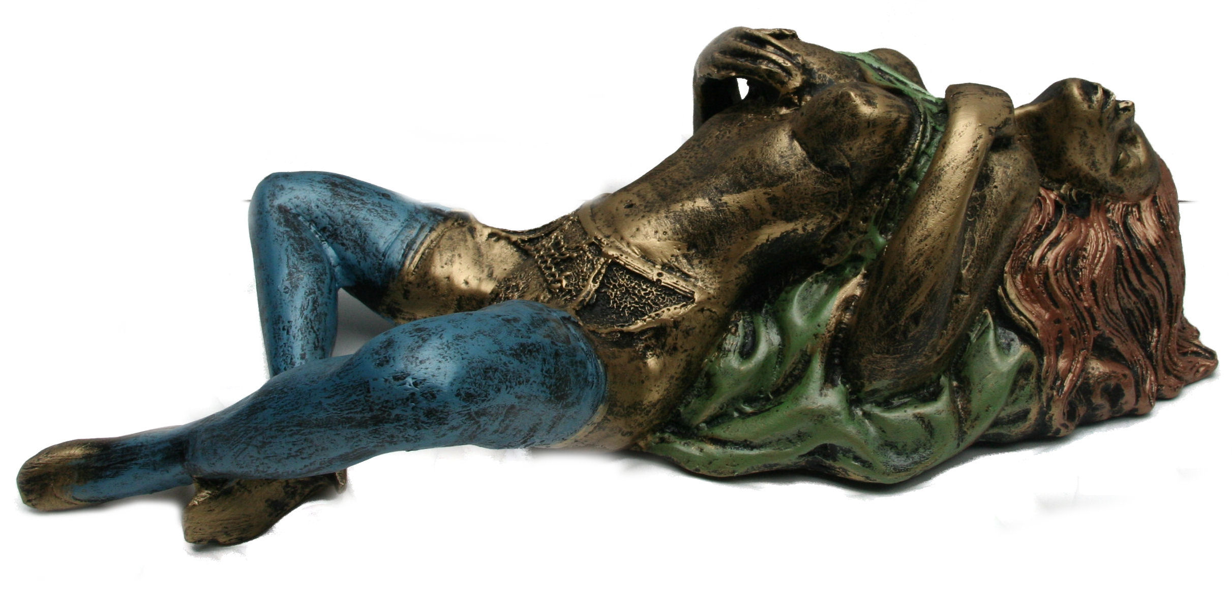 Erotikfigur (Bronzefigur) Tisch,- Wanddekoration "make Love", div. Farben, 48cm